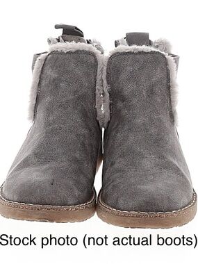Blowfish Gray Leather and faux fur Ankle Booties, size 9.